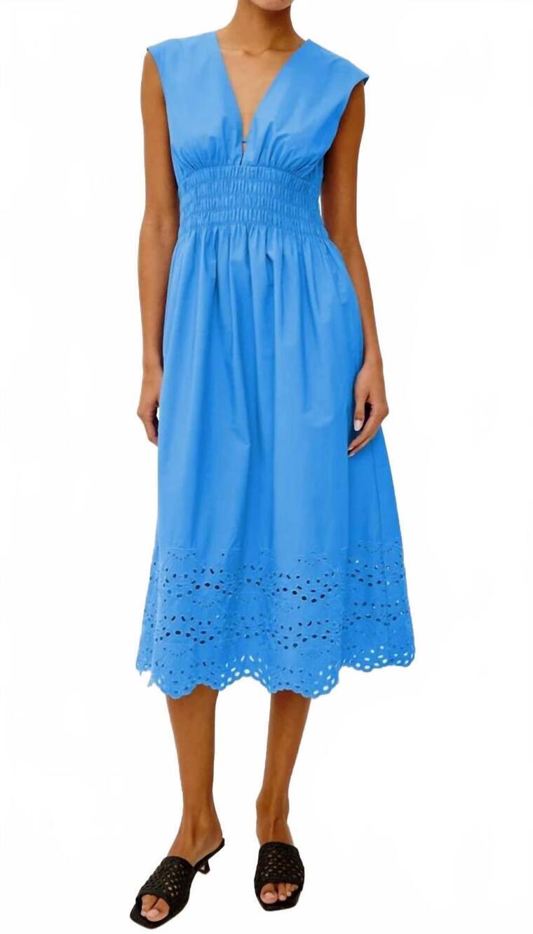 NEW RAILS roxanne midi dress in harbor blue